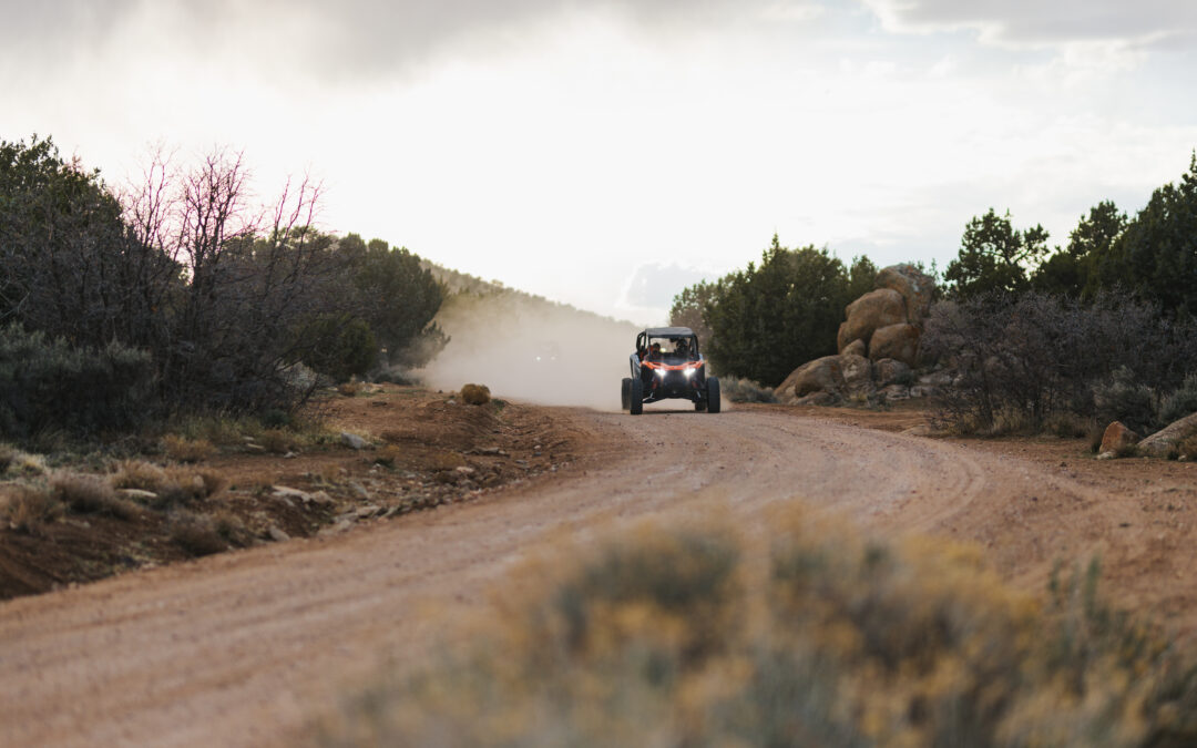 ATV on mountain trail