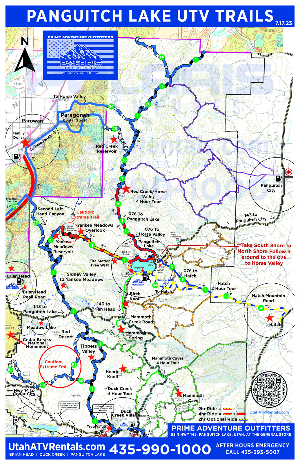 Panguitch Lake trail map — Trail Map — Page 1
